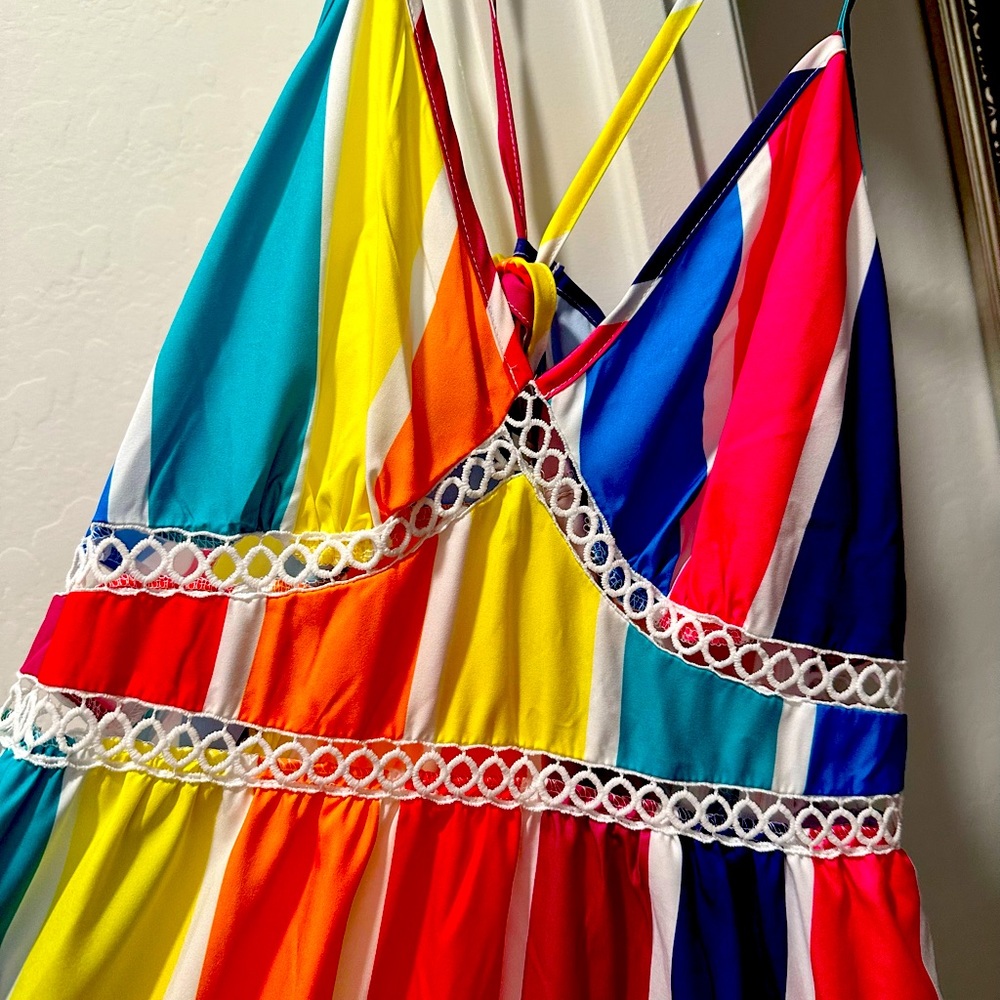 Rainbow maxi dress